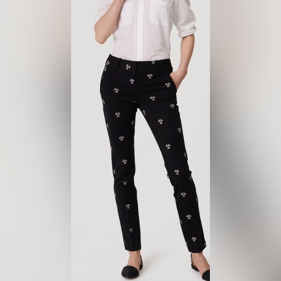 Ann Taylor LOFT Petaled Essential Skinny Ankle Pants - Picture 1 of 7
